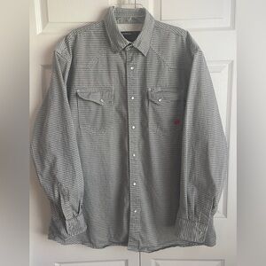 Forge FR Gray Pearl Snap Work Wear Flame Resistant Shirt Size 2XL NFPA 2112